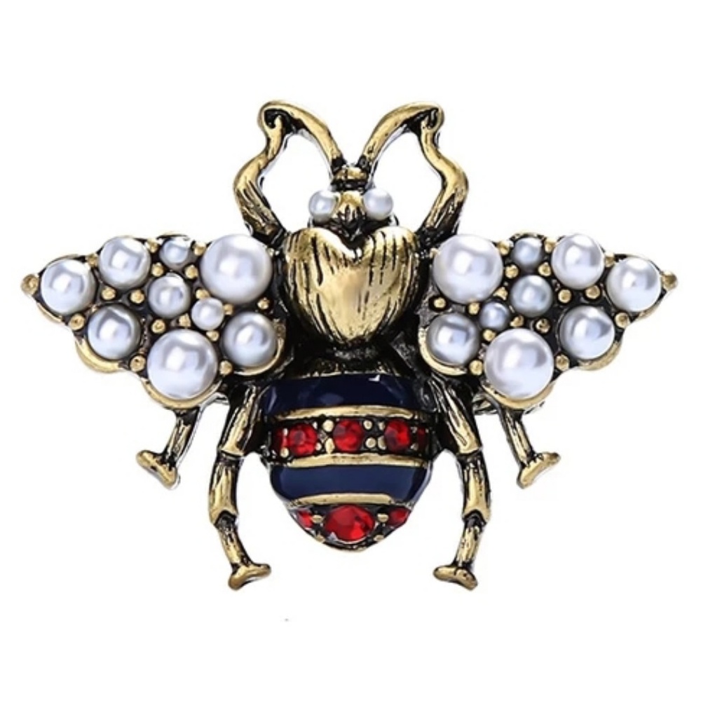 Stunning Large Statement Coctail Bee Bug Ring sz 6